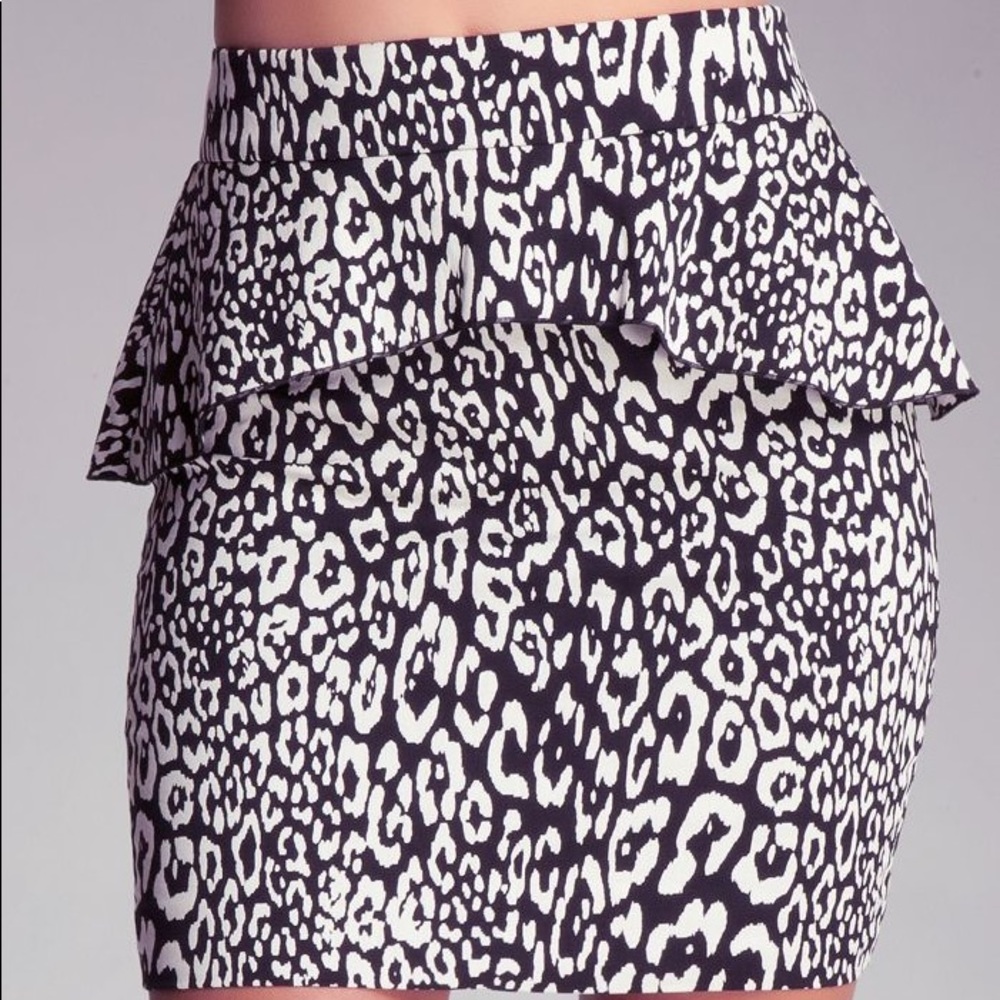 Jacquard peplum skirt